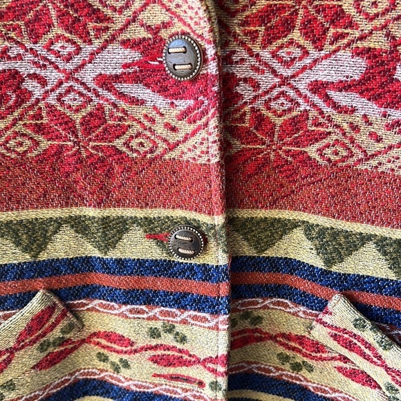 Season Collections Canada Wool Blend Oversized Blazer Jacket. Brocade. Holiday M - Picture 2 of 7